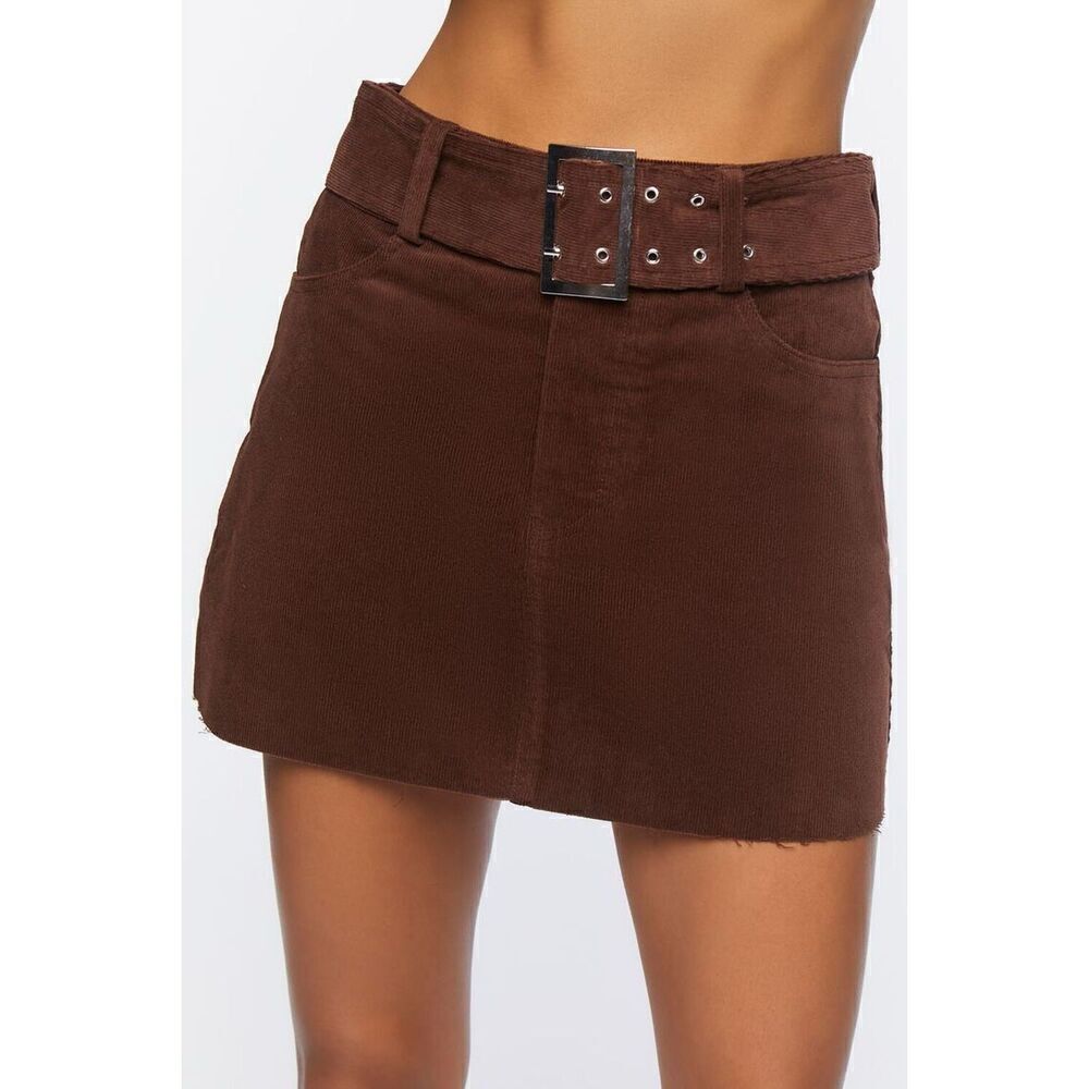 Forever 21 Brown Corduroy Mini Skirt | M